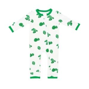 Kyte baby zippered romper monstera